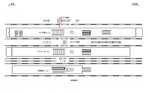 JR/茅ヶ崎駅/下り線側/№61駅看板・駅広告、位置図