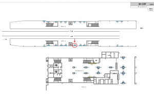 東武　鎌ヶ谷駅／／№205駅看板・駅広告、位置図