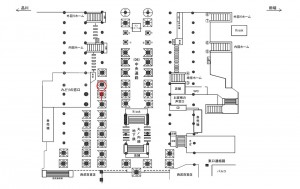 JR／池袋駅／中央通路／№115駅看板・駅広告、位置図