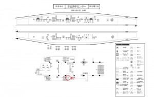 京王／京王多摩センター駅／駅でんボード／№630駅看板・駅広告、位置図