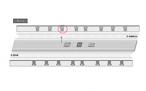 東葉高速　東海神駅／Ａ３駅看板・駅広告、位置図
