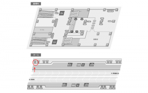 東葉高速　八千代中央駅／Ａ１駅看板・駅広告、位置図