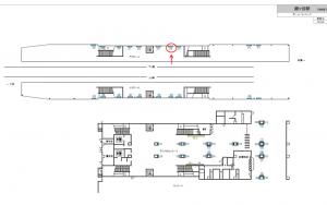 東武　鎌ヶ谷駅／／№214駅看板・駅広告、位置図