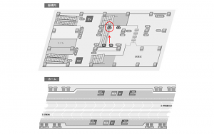 東葉高速　八千代中央駅／Ｃ３駅看板・駅広告、位置図