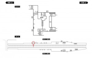 小田急　玉川学園前駅／／№1703駅看板・駅広告、位置図