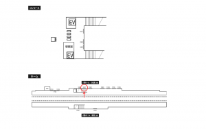 小田急　南新宿駅／／№1601駅看板・駅広告、位置図