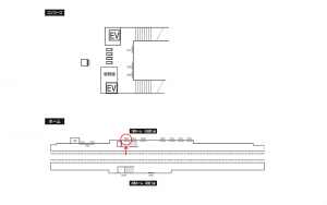 小田急　南新宿駅／／№1604駅看板・駅広告、位置図