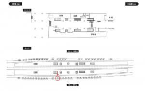 小田急　成城学園前駅／／№1211駅看板・駅広告、位置図