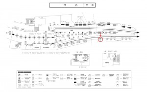 京王／渋谷駅／駅でんボード／№110駅看板・駅広告、位置図
