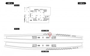 小田急　経堂駅／／№1106駅看板・駅広告、位置図