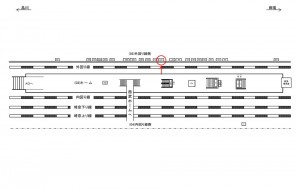 JR／高田馬場駅／外回り線側／№22駅看板・駅広告、位置図