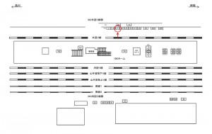 JR／巣鴨駅／外回り線側／№21駅看板・駅広告、位置図