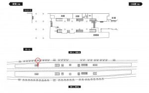 小田急　成城学園前駅／／№1106駅看板・駅広告、位置図