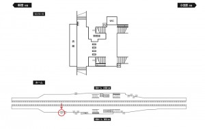 小田急　百合ヶ丘駅／／№1637駅看板・駅広告、位置図