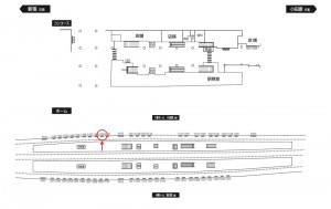 小田急　成城学園前駅／／№1109駅看板・駅広告、位置図