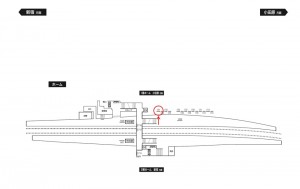 小田急　柿生駅／／№1701駅看板・駅広告、位置図