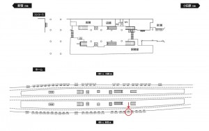 小田急　成城学園前駅／／№1221駅看板・駅広告、位置図