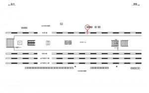 JR／駒込駅／外回り線側／№84駅看板・駅広告、位置図