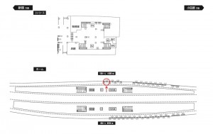 小田急　経堂駅／／№1102駅看板・駅広告、位置図
