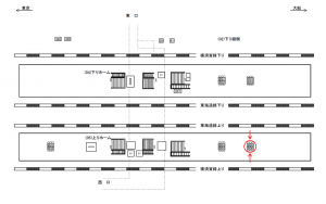 JR／戸塚駅／上りホーム№B05&B06№06駅看板・駅広告、位置図
