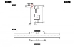 小田急　黒川駅／／№1301駅看板・駅広告、位置図