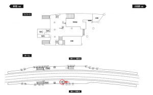 小田急　豪徳寺駅／／№1207駅看板・駅広告、位置図