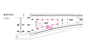 京王/渋谷駅/渋谷フラッグ 7日間№7臨時広告・駅広告、位置図
