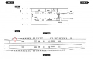 小田急　成城学園前駅／／№1101駅看板・駅広告、位置図