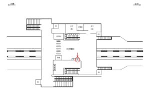 JR／西府駅／本屋口／№4駅看板・駅広告、位置図