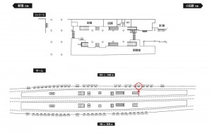 小田急　成城学園前駅／／№1122駅看板・駅広告、位置図