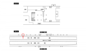 小田急　代々木上原駅／／№2101駅看板・駅広告、位置図