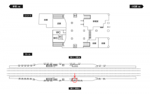 小田急 千歳船橋駅//№1214駅看板・駅広告、位置図
