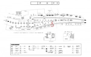 京王／渋谷駅／駅でんボード／№90駅看板・駅広告、位置図