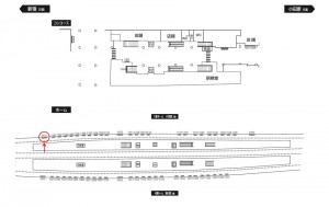 小田急　成城学園前駅／／№2101駅看板・駅広告、位置図