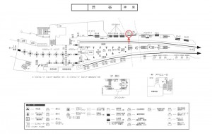 京王／渋谷駅／渋谷スーパー4 7日間№7駅ポスター・駅広告、位置図