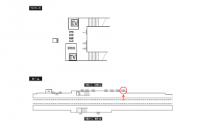 小田急　南新宿駅／／№1706駅看板・駅広告、位置図