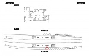 小田急　経堂駅／／№1204駅看板・駅広告、位置図