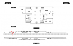 小田急　千歳船橋駅／／№1103駅看板・駅広告、位置図
