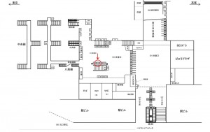 JR／八王子駅／本屋口／№124駅看板・駅広告、位置図