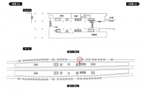 小田急　成城学園前駅／／№1117駅看板・駅広告、位置図