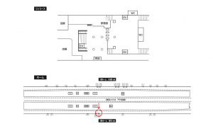 小田急　代々木上原駅／／№2222駅看板・駅広告、位置図