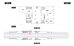 小田急　千歳船橋駅／／№1111駅看板・駅広告、位置図