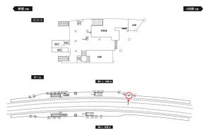 小田急　豪徳寺駅／／№1316駅看板・駅広告、位置図