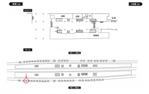 小田急　成城学園前駅／／№1202駅看板・駅広告、位置図
