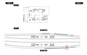 小田急　経堂駅／／№1225駅看板・駅広告、位置図
