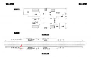小田急　千歳船橋駅／／№1206駅看板・駅広告、位置図