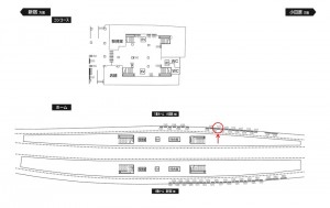 小田急　経堂駅／／№1111駅看板・駅広告、位置図