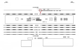 JR／巣鴨駅／外回り線側／№17駅看板・駅広告、位置図