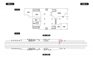 小田急　千歳船橋駅／／№1116駅看板・駅広告、位置図