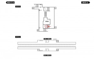 小田急 黒川駅//№1303駅看板・駅広告、位置図